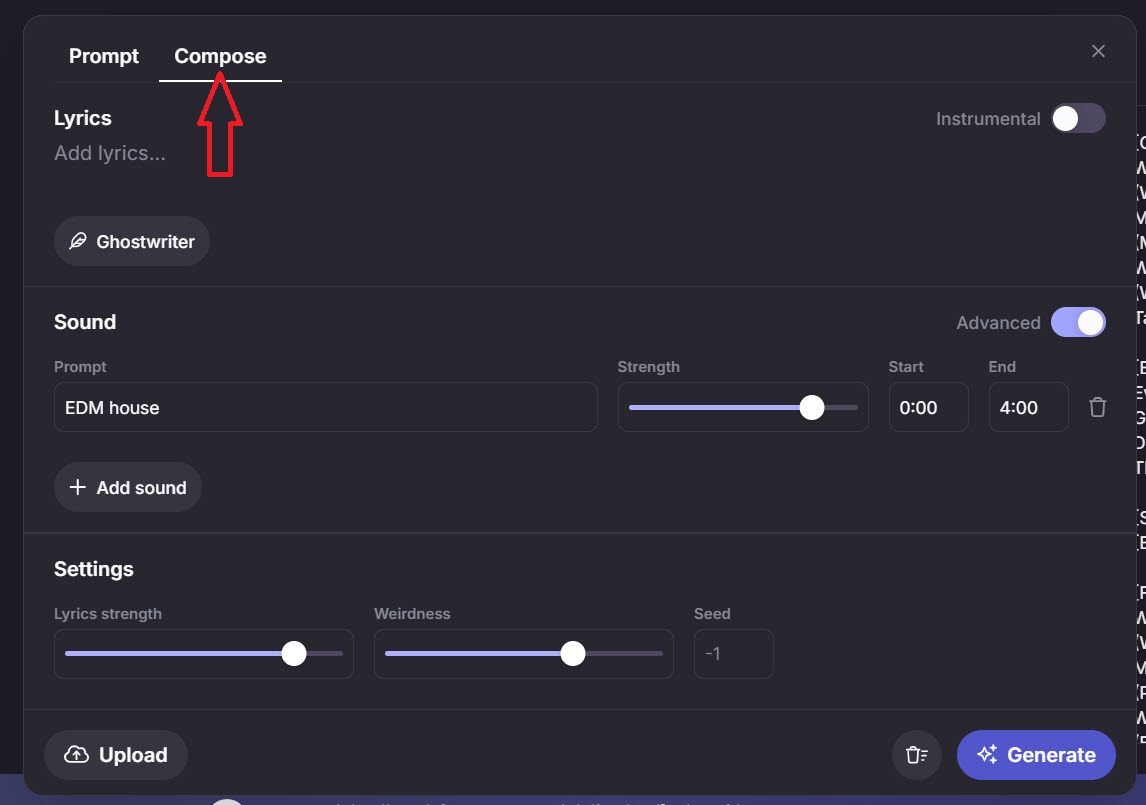 4 Riffusion - Compose tab